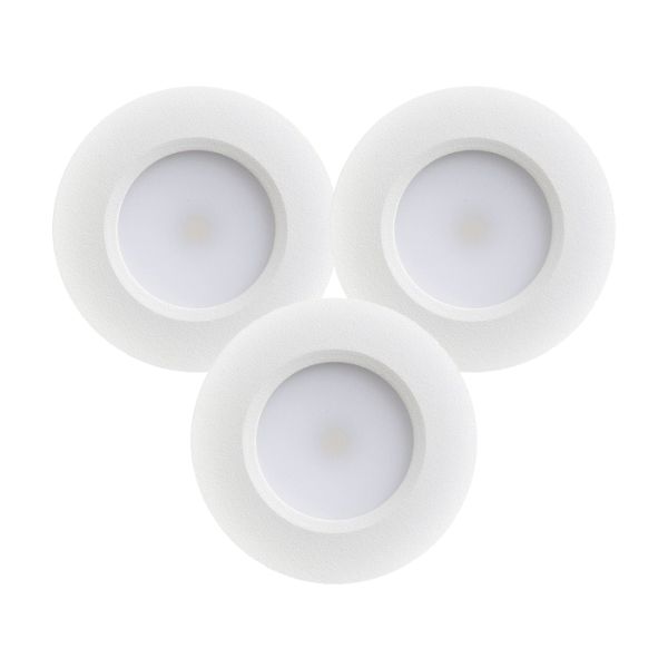 Designlight QB-308MW Downlight hvit, 3000 K, 3-pakning