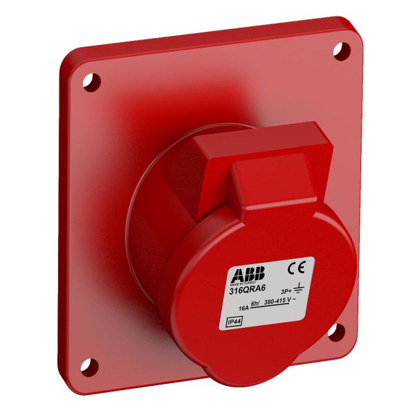 ABB 2CMA102309R1000 Paneluttak hurtigtilkoblet, vibrasjonsbestandig Vinklet, 4-polet, 16 A