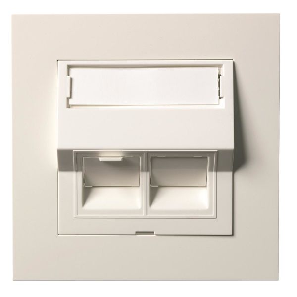 Elko EKO05549 Modulæruttak 2 x RJ45, STP C6A Fjellhvit