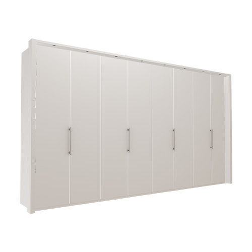 Garderobe Atlanta - Hvit 400 cm, 216 cm, Med ramme