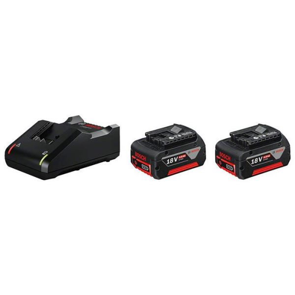 Bosch GBA 18V Ladepakke 18 V, 2 x 4 Ah, med lader