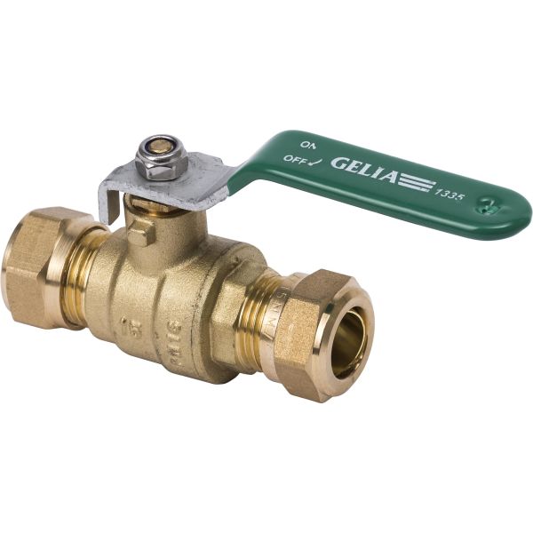 Gelia 3007015022 Kuleventil klemkobling, med spak 12 mm