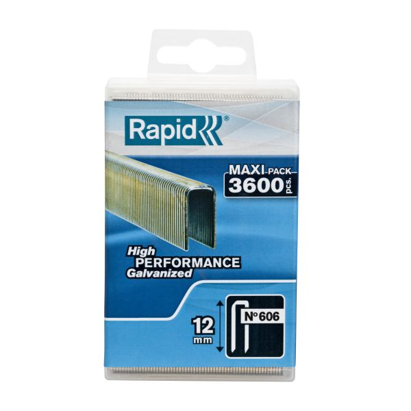Rapid Nr 606 Dobbeltspiker 12 mm, 3600-pakning