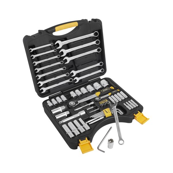 Ironside 101378 Pipenøkkelsett 1/4" og 1/2", 57 deler