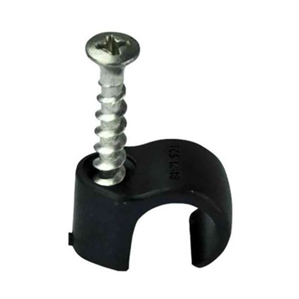 Gelia 4015041642 Skrueklips svart, 10-pakning 14–18 mm, skruelengde 38 mm