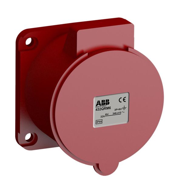 ABB 2CMA102385R1000 Paneluttak hurtigtilkoblet, vibrasjonsbestandig Rett, 5-polet, 32 A, 56x56 mm