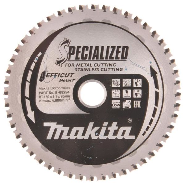 Makita B-69294 Sagblad 150 mm, for rustfritt metall