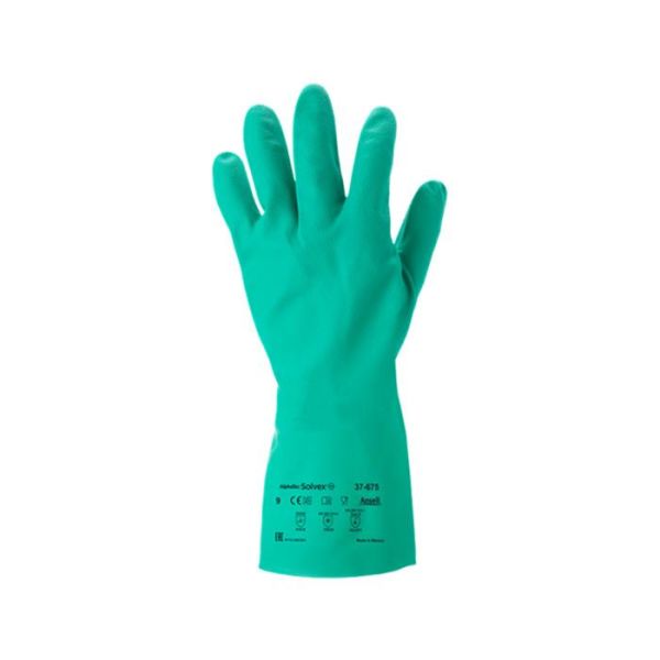 Ansell Solvex Plus 37-675 Hanske størrelse 7, kjemikalie, nitril