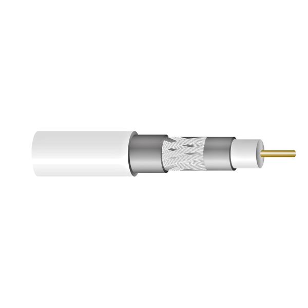 Televes RG-6T Koaksialkabel 1,0/4,6 mm, trippelskjermet 1 m