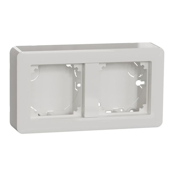 Schneider Electric Exxact Sokkelboks 2-roms, med integrert ramme Lav