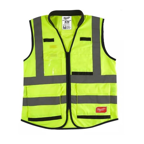 Milwaukee Hi Visible Premium Sikkerhetsvest varsel, gul S/M
