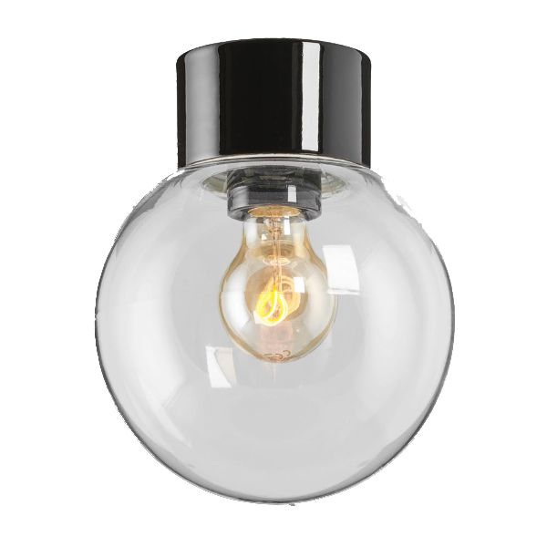 Ifö Electric Classic Glob 180 Takarmatur IP54, rett, E27, rett Svart