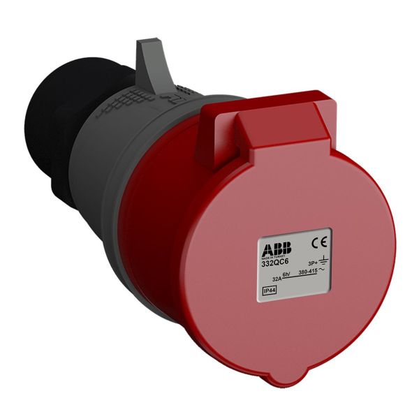 ABB 2CMA102365R1000 Skjøteuttak hurtigtilkoblet, vibrasjonsbestandig Rød, 32 A, 4-polet, IP44