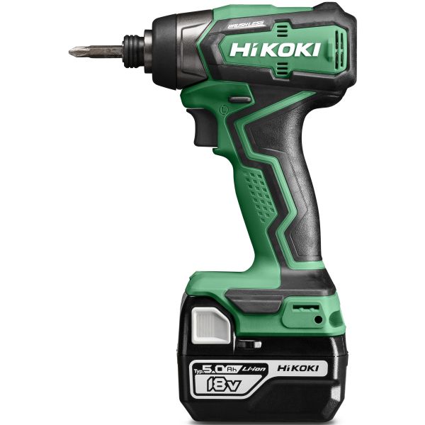 HiKOKI WH18DD Slagskrutrekker med 5.0 Ah batterier og lader