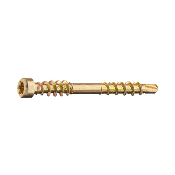Grabber LTX35CH200 Listskrue med bits, gulkrom 3,3 x 35 mm, 200-pakning