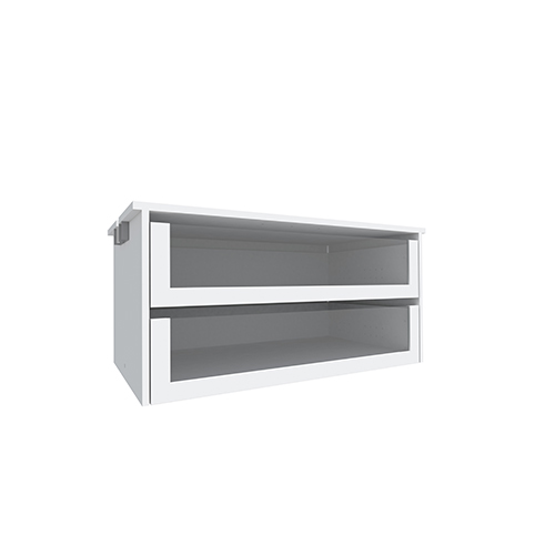 Skuffeseksjon Innredning Mix 790 mm, 2 stk. Mellom med glassfront
