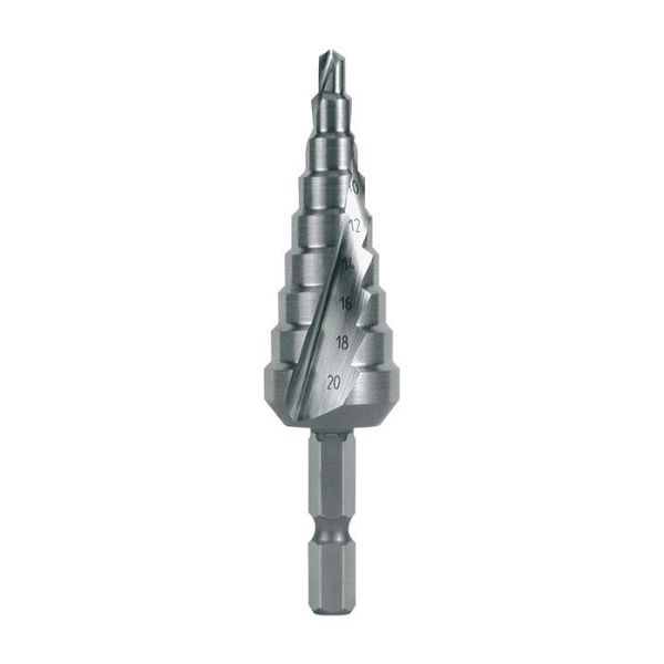 Ruko 101051H Trinnbor med 1/4" bitsfeste 4–20 mm