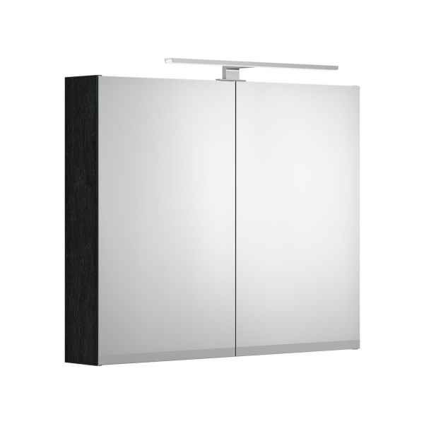 Gustavsberg Artic Speilskap 80 cm, integrert eluttak Svart