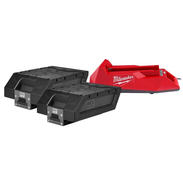 Milwaukee KIT MXF NRG-406 Ladepakke to batterier og ladere