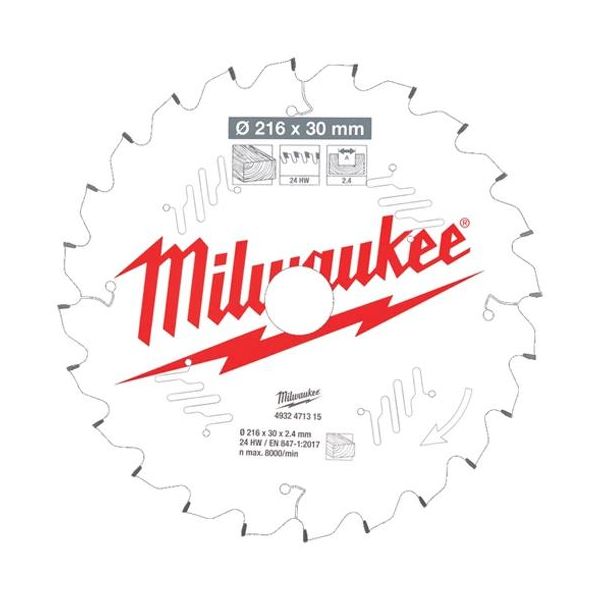 Milwaukee CSB MS W Sagklinge 216x2,4x30 mm, 24T