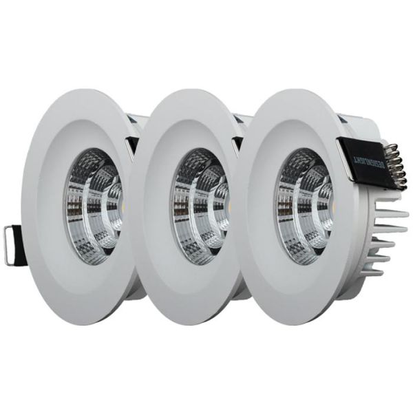 Designlight QB-304MW Downlight fast, 3-pakning 2700 K