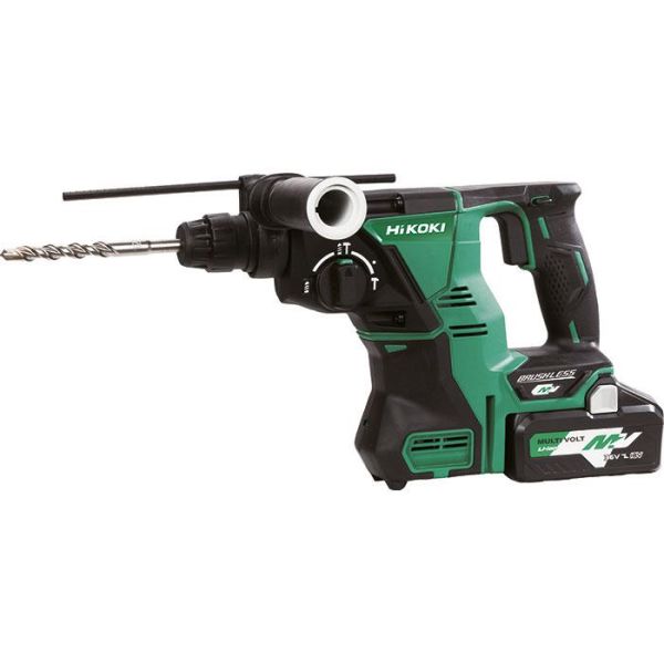 HiKOKI DH36DPA Kombihammer med 2,5Ah-batterier og lader