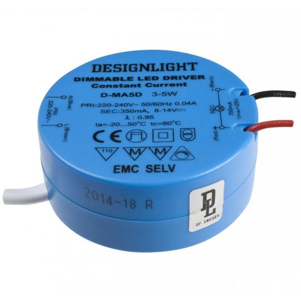 Designlight D-MA5D Driver 3–5 W, IP21