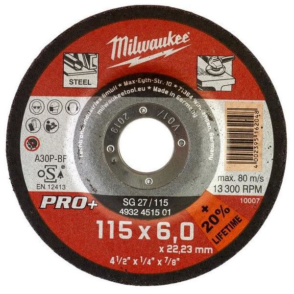 Milwaukee SG 27 PRO+ Kappskive 115x6 mm