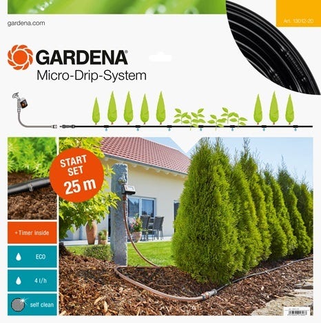 Gardena Vanningssystem Startsett Micro-Drip-System M for Planterader med Timer