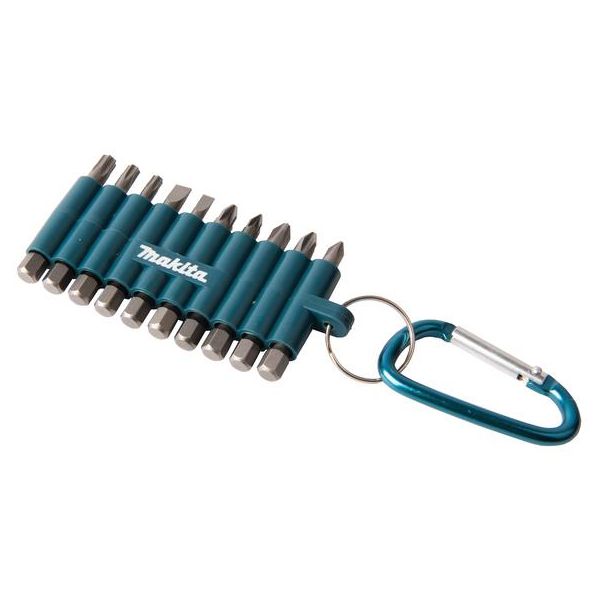 Makita D-65028 Bitssett 50 mm, 10 deler, med karbinkrok