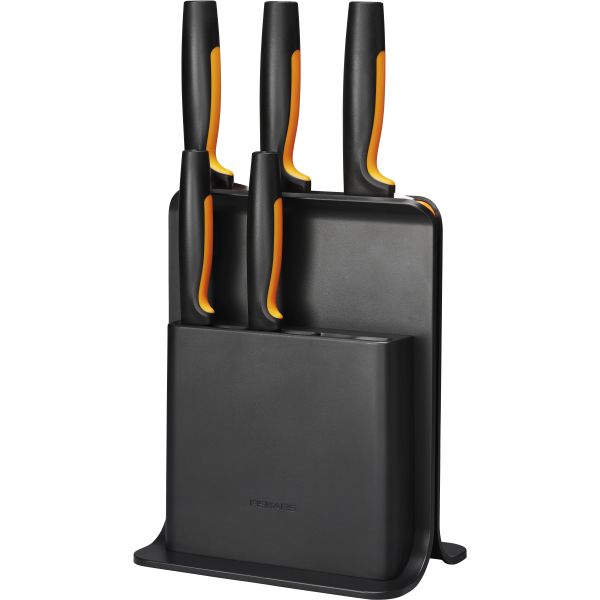 Fiskars Functional Form Knivblokk i plast med 5 kniver