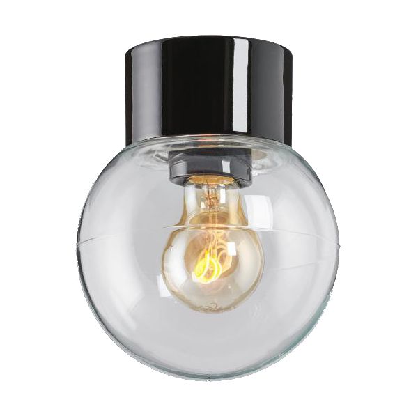 Ifö Electric Classic Glob 150 Takarmatur IP54, rett, E27, rett Svart