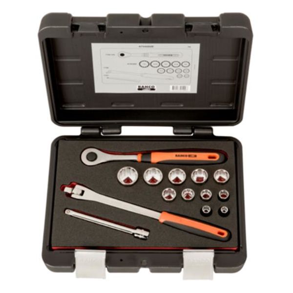 Bahco A7440DZE Pipenøkkelsett 3/8", 14 deler, tommer