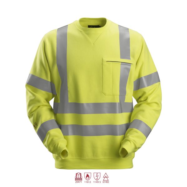 Snickers 2863 ProtecWork Sweatshirt varsel, gul XS