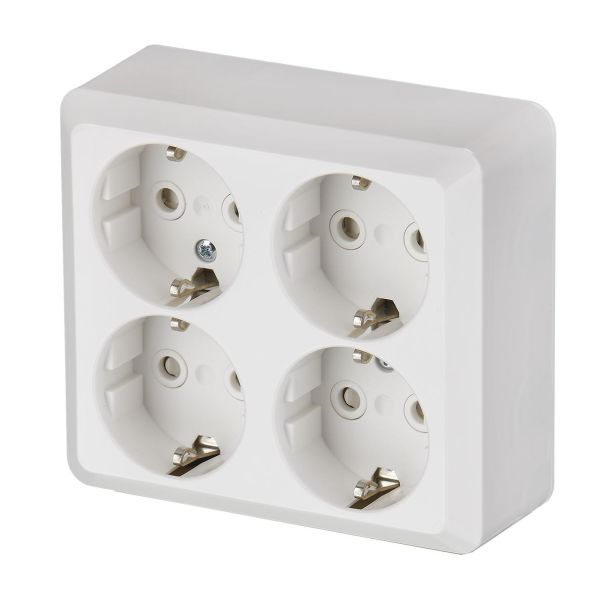 ABB 404EA Vegguttak 4-veis, utenpåliggende, IP20