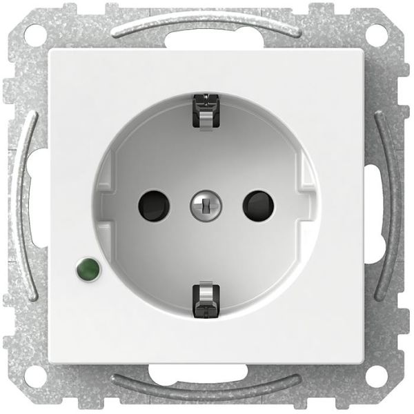 Schneider Electric Exxact WDE002329 Vekkuttak med LED-indikasjon, jordet, 1-veis