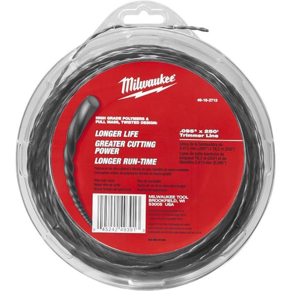 Milwaukee 49162713 Trimmertråd 76 m x 2,4 mm