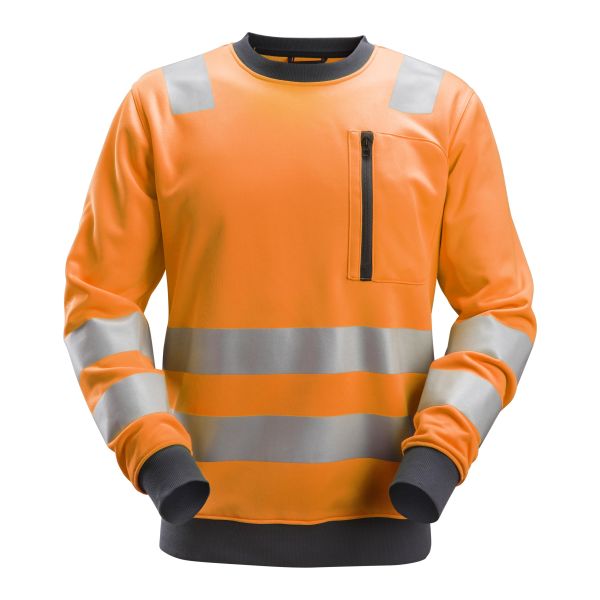 Snickers 8037 AllroundWork Fleecegenser varsel, oransje XS