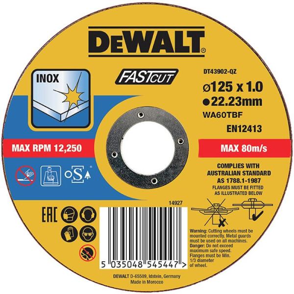 Dewalt DT43902 Kappskive thin cutting 125 x 1 mm