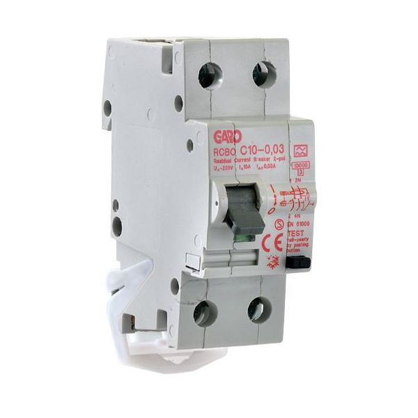 Garo RCBO GS B6A 2P Personbeskyttelsesautomat 2-polet, B-karakteristikk 6 A
