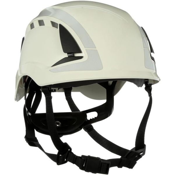 3M SecureFit X5001V Vernehjelm dobbelt godkjenning, ventilert, refleks Hvit