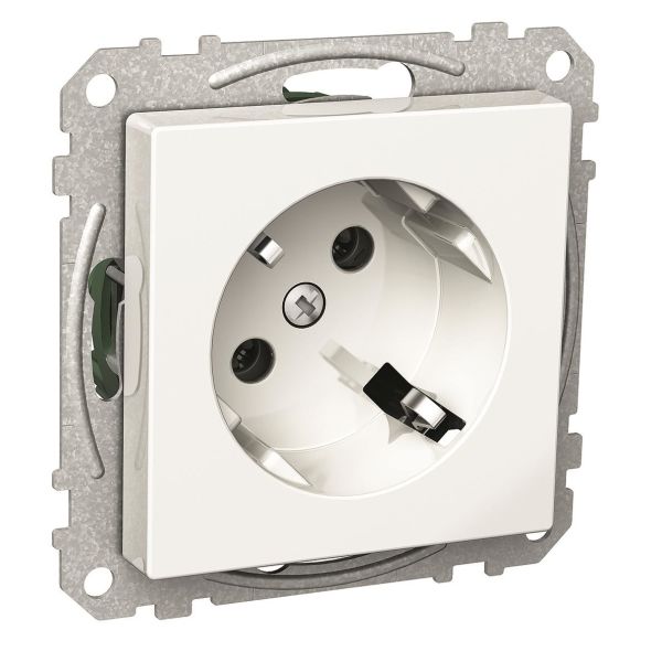 Schneider Electric Exxact WDE002330 Vekkuttak 1-veis, jordet, 45 gr, hvit