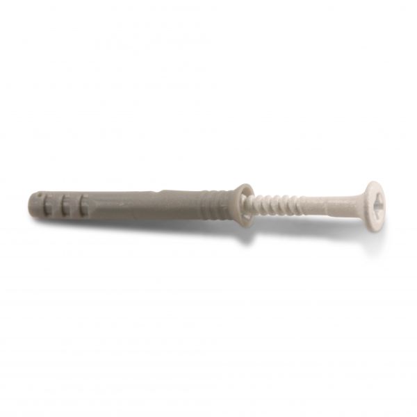 Heco 9601252 Spikerplug nedsenket, 5 x 38 mm, Hvit, 10-pakning