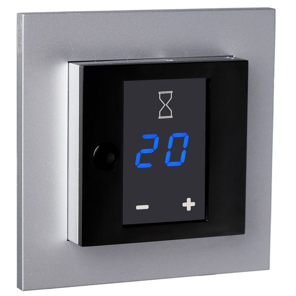 Elko EKO05988 Timer Pluss, 2-polet, 16 A, display Aluminium