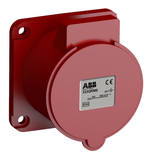 ABB 2CMA102366R1000 Paneluttak hurtigtilkoblet, vibrasjonsbestandig Rett, 4-polet, 32 A, 56x56 mm