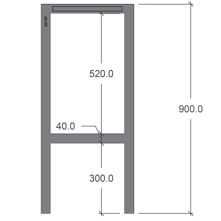 PLUS Planting bord s 40x110 cm