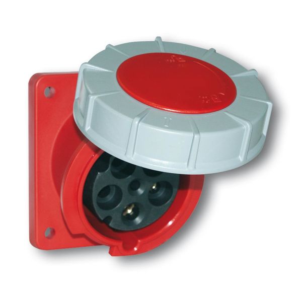 Garo UISV 432-6 S Paneluttak IP67, 5-polet, 32 A, skrå Rød, 6 h