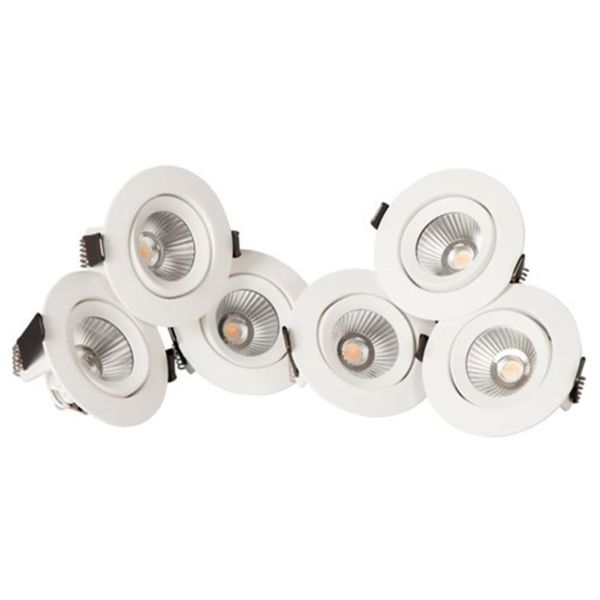 Hide-a-Lite Optic 360 Downlightsett 6-pakning, hvit, 3000 K