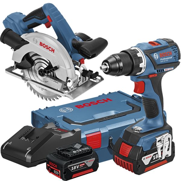 Bosch GSR 18V-EC + GKS 18V-57 Verktøypakke + Sirkelsag GKS 18V-57