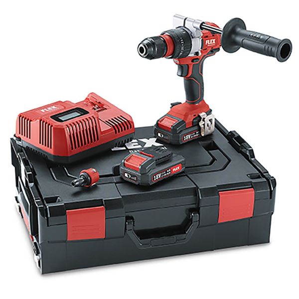 Flex PD2G 18.0-EC Set Slagbormaskin med batterier og lader